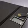 USB-Buch Notiz-Premium mit Metall-USB-Stick und Magnetschiene