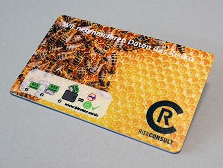 Passive RFID Blocker Karte als Visitenkarte beidseitig bedrucken