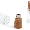 USB-Stick aus Kork im Miniglas