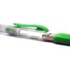 Grüner USB-Kugelschreiber aus Kunststoff mit Magnetkappe