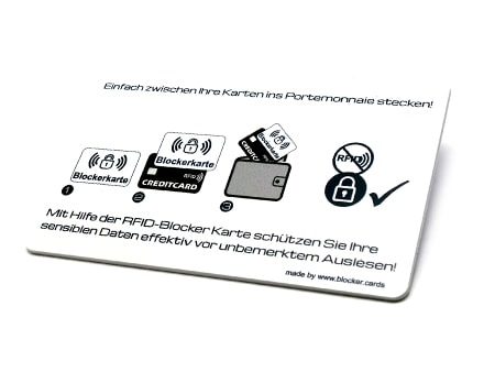 RFID Schutzkarte Standard zum Schutz Ihrer persönlichen Zahlungskarten