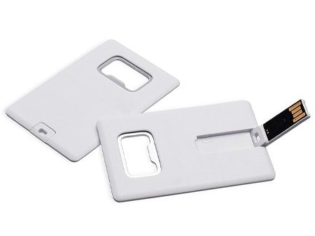 Flaschenöffner, Visitenkarte und USB-Stick in einem Produkt
