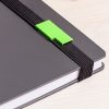 grüner USB-Big-Clip zum Abheften am Notizbuchband