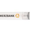 Längliches Handdesinfektionsspray SaniStick Cap mit Commerzbank Logodruck