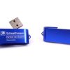 USB-Alu-Swing Colour blau mit Lasergravur