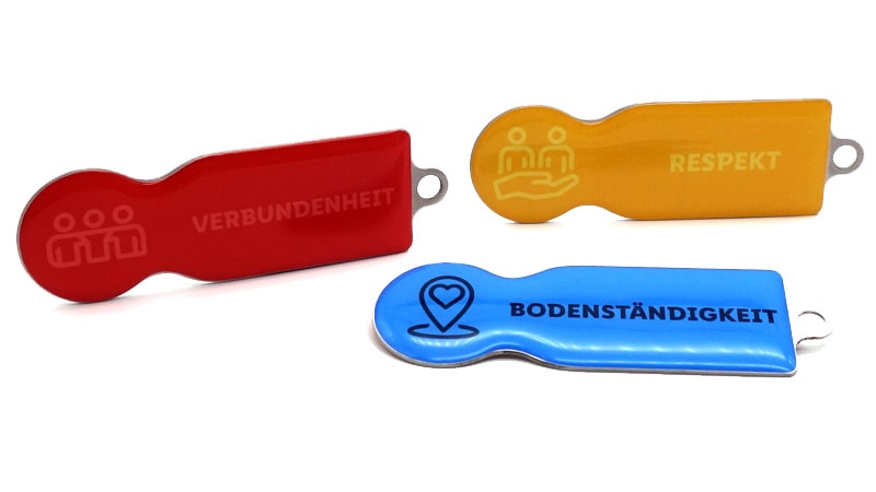 Metall Shoppingcoins farbig bedruckt