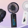 Weiße oder schwarze Hand-Ventilator Click